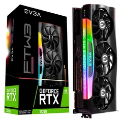 Evga GeForce rtx 3090 FTW3 ultra gaming, 24G-P5-3987-KR, 24GB GDDR6X, tecnologia iCX3, LED argb, placa traseira de metal