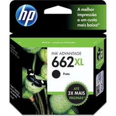 Cartucho HP 662XL Preto Original CZ105AB para HP DeskJet 2516/3516/3546/2546/1516/4646/2646