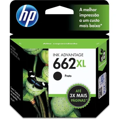 Cartucho HP 662XL Preto Original CZ105AB para HP DeskJet 2516/3516/3546/2546/1516/4646/2646