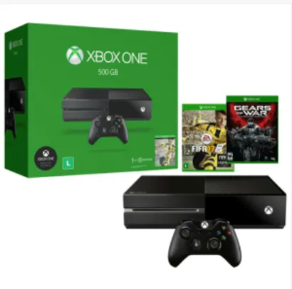 Saindo por R$ 1349: Console Xbox One 500GB FIFA 17 (Download via Xbox Live) + 1 Mês de EA Access + Jogo Gears of War: Ultimate Edition | Pelando