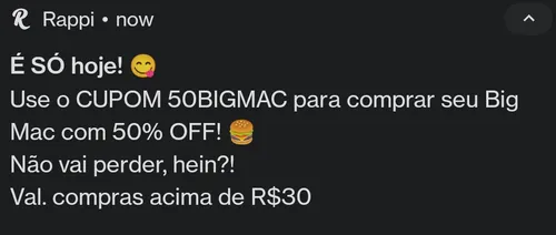 Imagem na descrição da promoção