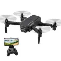 KF611 mini wifi FPV com 4K UAV Dobrável RC Drone Brinquedo Quadcopter Preto, 2 baterias | R$ 191