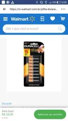 Pilha Duracell Alcalina Pequena AA C/16 Unidades - R$30