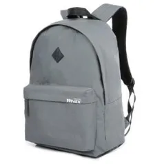 Mochila em Poliéster MB-6600C, Bolso Frontal, Alças Reguláveis, Cinza - Travel Max- 20,00