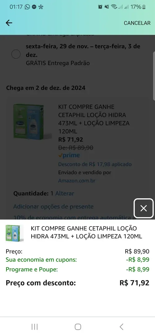 Imagem na descrição da promoção