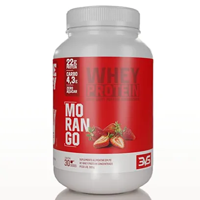 Whey Protein 3VS Nutrition 900 g Morango