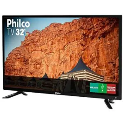 TV LED 32 Philco PTV32C30D HD com Conversor Digital 2 HDMI 1 USB 60Hz R$650