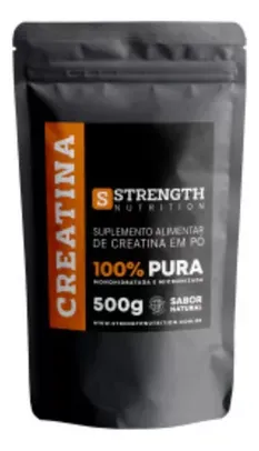 Creatina Monohidratada Micronizada 100% Pura 500g Strength Nutrition Laudo Comprovado - Sem Sabor