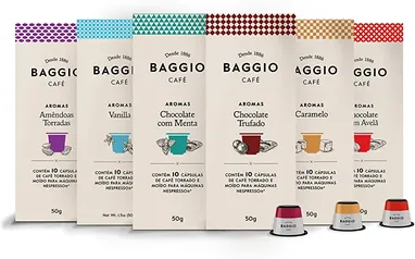 [Rec] Kit Baggio Aromas Degustação com 60 cápsulas