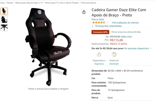 Imagem na descrição da promoção