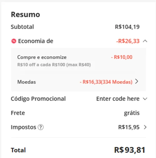 Imagem na descrição da promoção