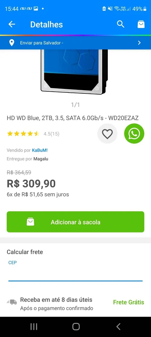 Imagem na descrição da promoção