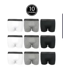 [ APP ] Kit 10 Cueca Box de Algodão Sortida Cotton Boxer Masculino C5