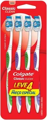 PRIME Escova Dental Colgate Classic Clean, 4 Unidades | R$8