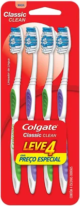 PRIME Escova Dental Colgate Classic Clean, 4 Unidades | R$8
