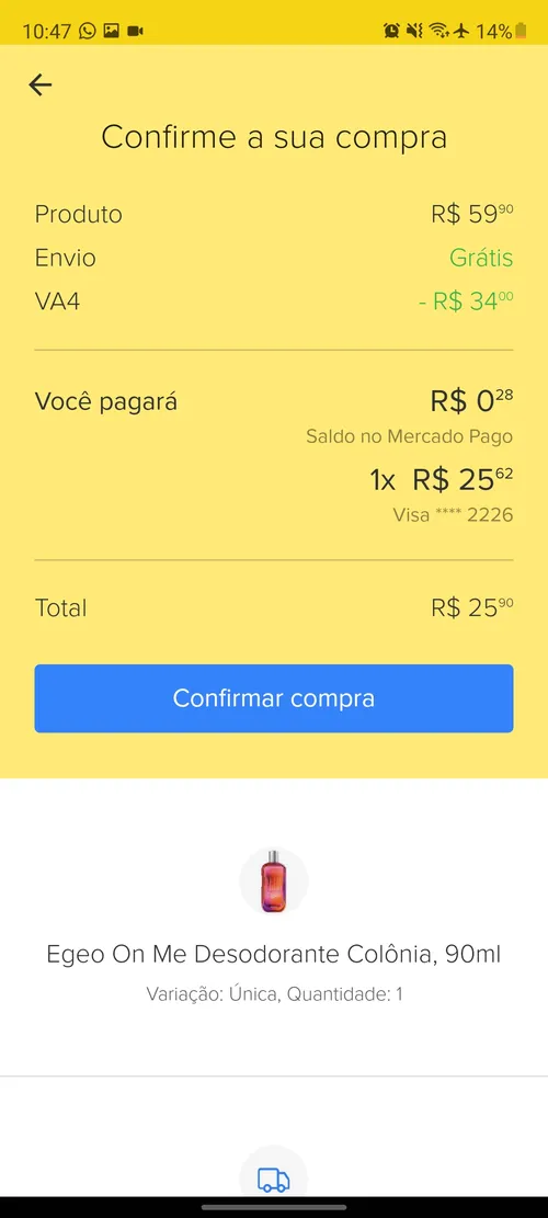 Imagem na descrição da promoção