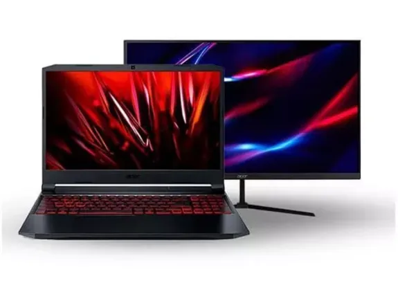 Kit Gamer Notebook Acer Nitro 5 AN517-54-59KR i5 512GBSSD GTX1650  +  Monitor Nitro 23.8” QG240Y S3