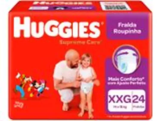 [APP/ CLIENTE OURO/ MAGALUPAY] Fralda Huggies Supreme Care - Roupinha Tam. XXG + 14kg 24 Unidades