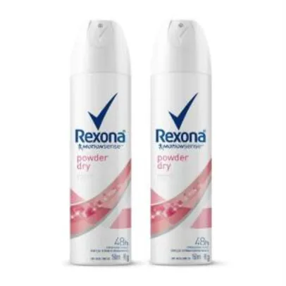 40%AME de volta  [saindo a R $9,00] Desodorante rexona powder feminino 150ml 2 unidades