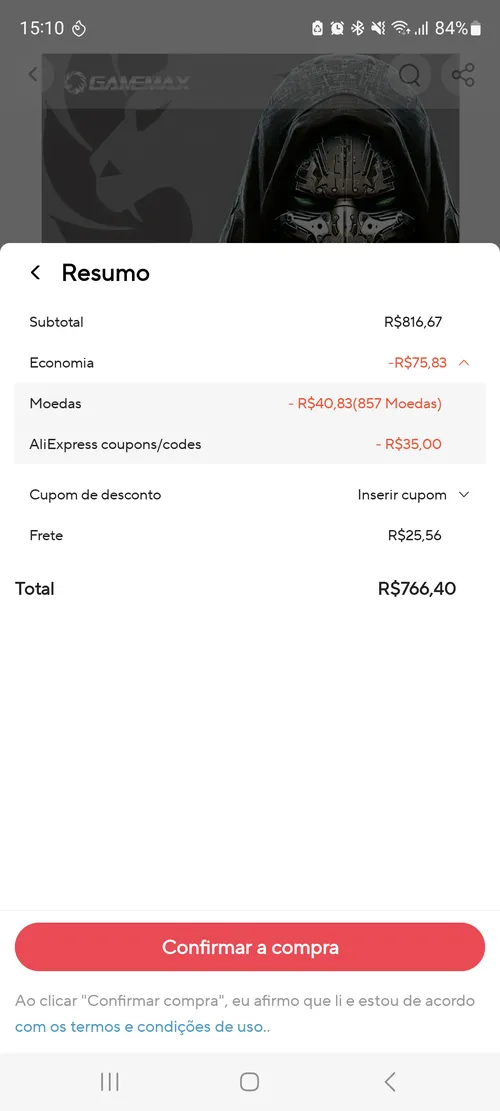 Imagem na descrição da promoção