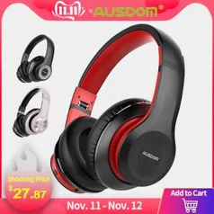 Ausdom anc10 active noise cancelling bluetooth - R$124