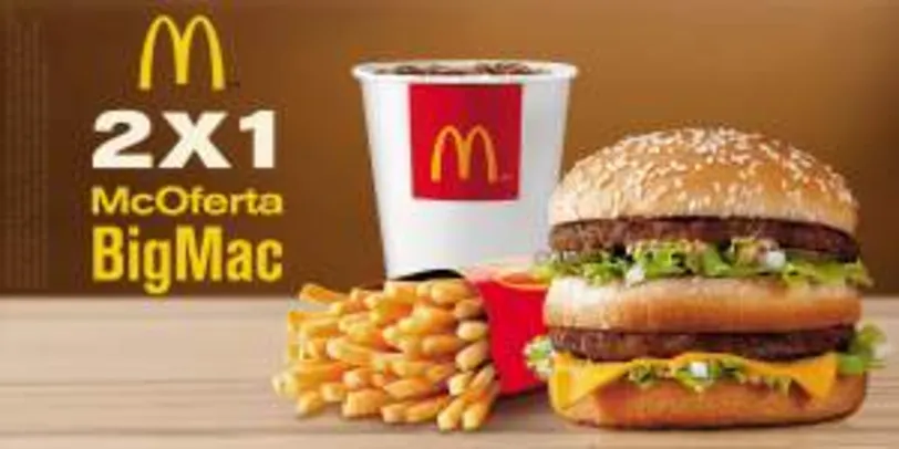 [McDonalds] ​​2 McOfertas BigMac pelo preço de 1 