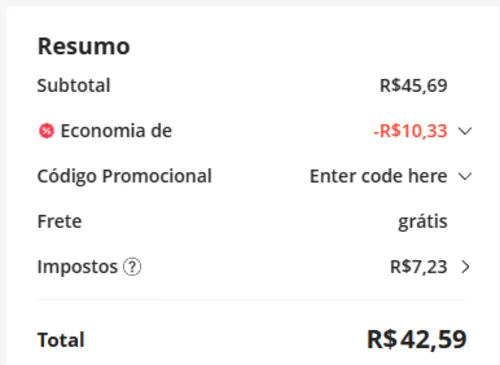 Imagem na descrição da promoção