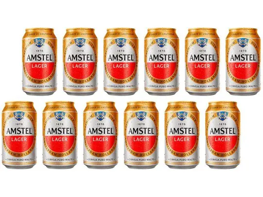 5x Cerveja Amstel Pilsen 350ml - 12 Unidades | R$127