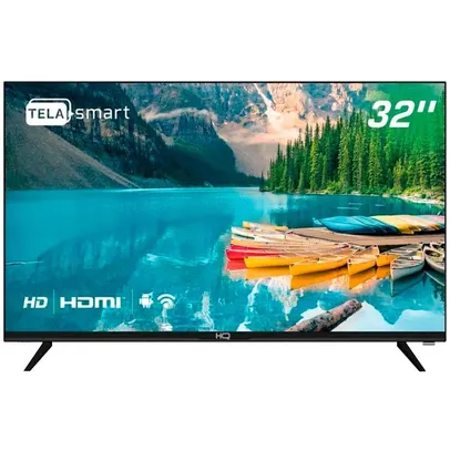 Smart TV LED 32&quot; HD HQ HQSTV32NP Netflix Youtube 2 HDMI 2 USB Wi-Fi