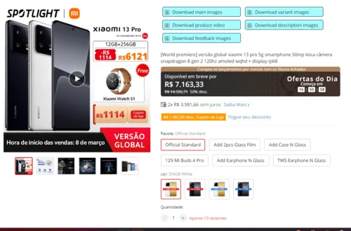 Imagem na descrição da promoção