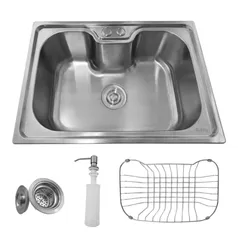 Cuba Pia Gourmet Aço Inox 304 para cozinha Belcca 42x60cm Kit Completo