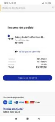Cartão Porto - Galaxy Buds Pro + Voucher R$400 - R$ 989
