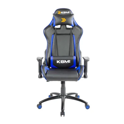 Cadeira Gamer KBM! GAMING Blizzard CG330, Preta e Azul, Com Almofadas, Reclinável, Descanso de Braço 2D - KGCG330PTAZ