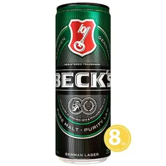 Cerveja Becks Puro Malte Lata 350ml Pack - 8 Unidades