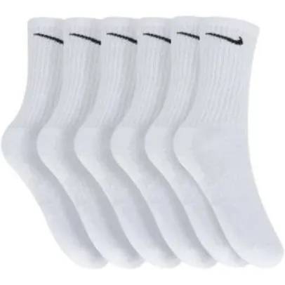 Kit de Meias Cano Alto Nike com 6 Pares - 39 a 43 | R$ 56