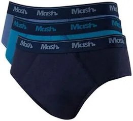 [PRIME] Kit 3 Cuecas Slip, Mash, Masculino | R$26