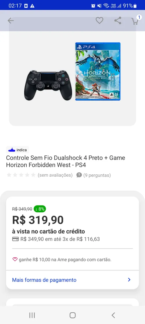 Imagem na descrição da promoção