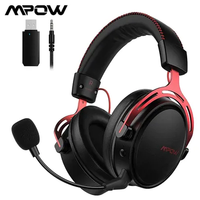 Mpow BH415 Gaming Headset 2.4 GHz Fones de Ouvido Sem Fio | R$243