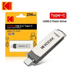 Pen Drive Kodak-Type-C, Pendrive, Pen Drive, OTG, USB 3.2 256gb