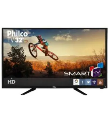  TV LED 32" Philco PH32B51DSGW HD com Conversor Digital e Função Smart 2 HDMI 1 USB (Cód. 128526626)
