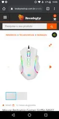 Mouse Redragon Gamer Griffin M607 RGB, 7200 DPI, 6 Botões, BRANCO | R$ 105