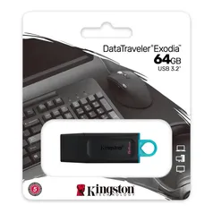 Pen Drive Kingston Datatraveler Exodia Usb 3.2 64gb - Dtx/64gb