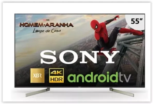 Smart TV 4K Sony LED 55? com X-Motion Clarity, 4K X-Reality Pro, UpScalling e Wi-Fi - XBR-55X905F