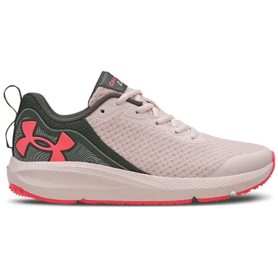 Tênis de Corrida Feminino Under Armour Charged Quest Rosa e Cinza