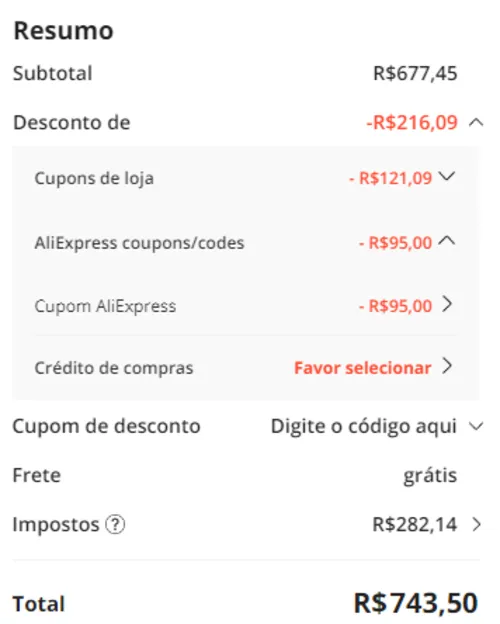 Imagem na descrição da promoção