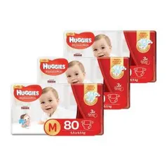 Kit De Fraldas Huggies Supreme Care M - 240 Unid. - R$144