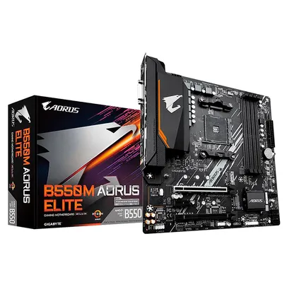 Placa Mãe Gigabyte B550M AORUS Elite, Chipset B550, AMD AM4, mATX, DDR4 - PPB