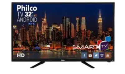 Smart TV LED 32'' Philco PH32B51DSGWA HD com Conversor Digital 2 HDMI 2 USB Wi-Fi Android - Preta

(cód.131495664) R$ 809,10