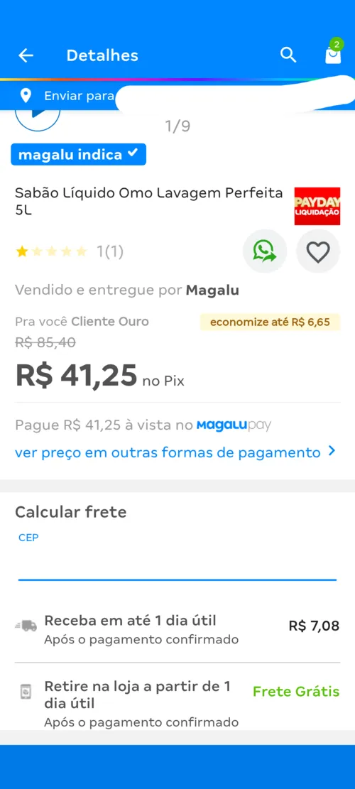 Imagem na descrição da promoção