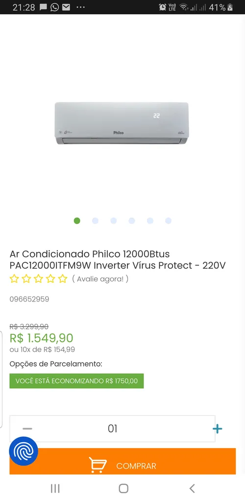 Imagem na descrição da promoção